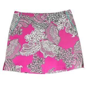Lady Hagen Women's‎ Size 8 Bright Pink Floral Golf Skort